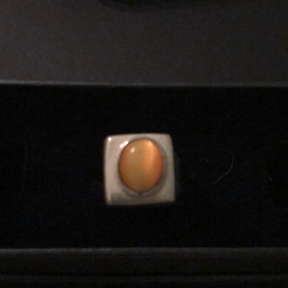 Tiger eye in sterling.